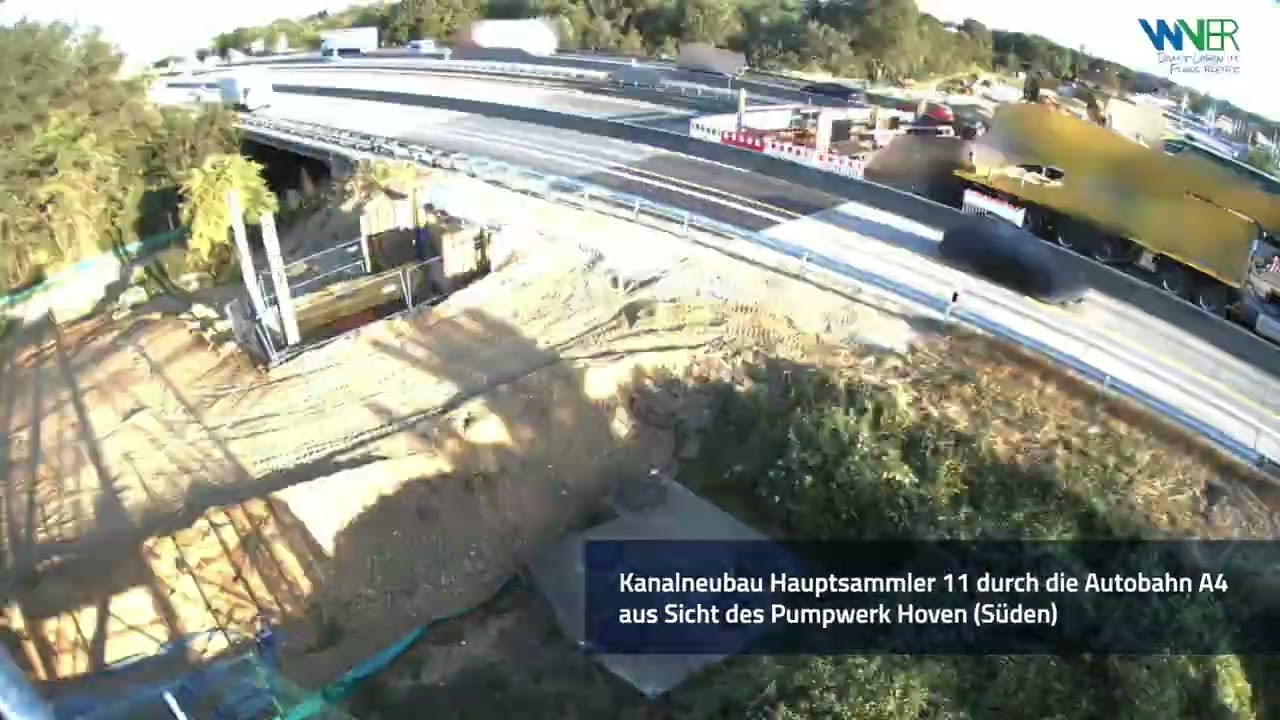 Zeitraffer Video: Neubau Hauptsammler an der A4
