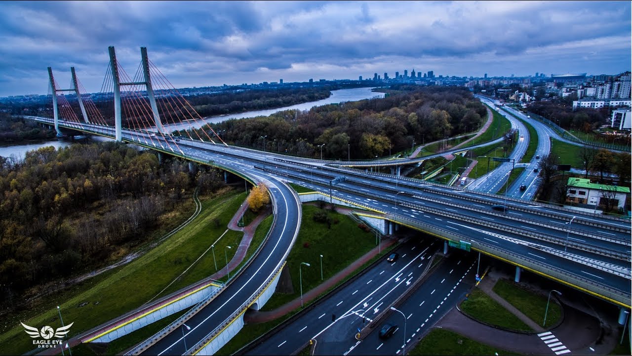 Warszawa z drona - Most Siekierkowski