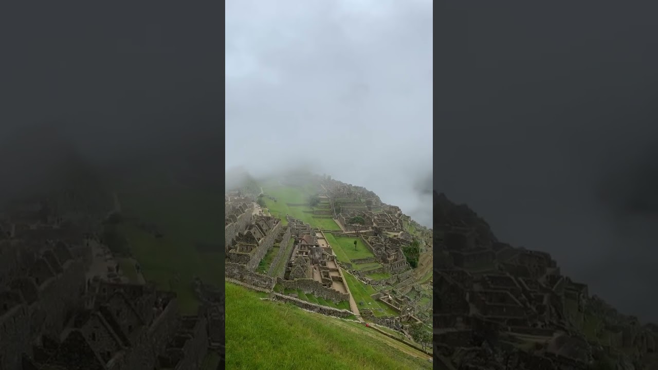 View from above the clouds. Machu Picchu. January 2020 