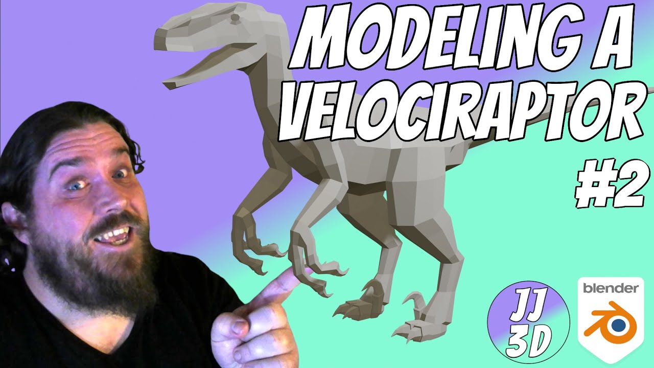 modeling a velociraptor in blender 2.9+ part 2