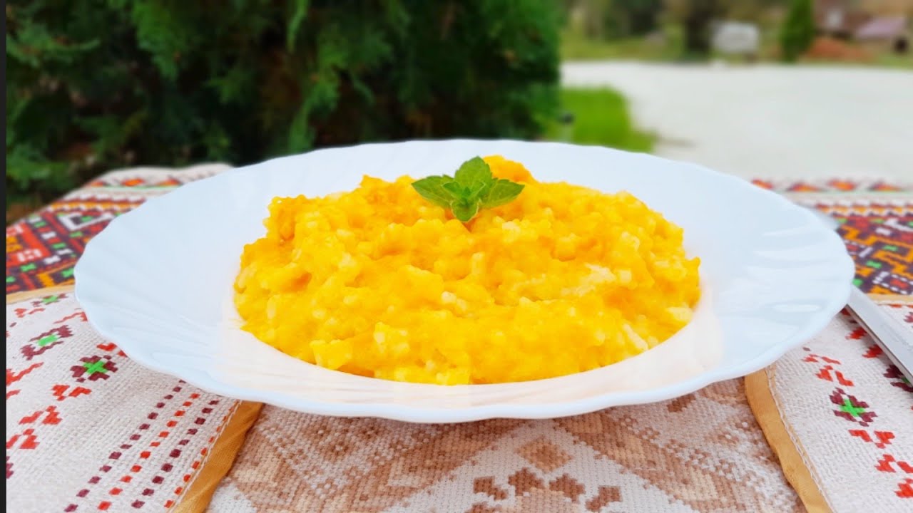 🍚 Молочно гарбузова каша. Гарбузова каша з  рисом на молоці. Рецепт🍚