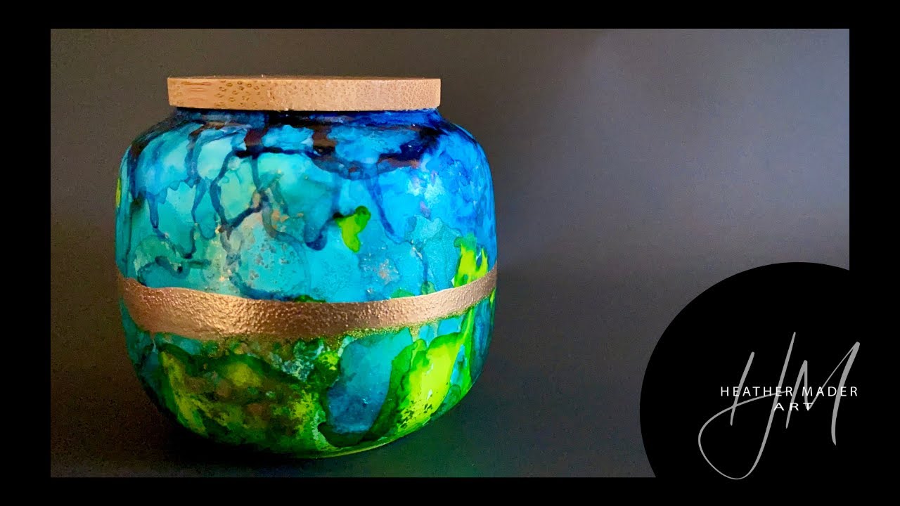 STUNNING Painted PORCELAIN! ~ Alcohol Ink Beginner Fluid Art Tutorial