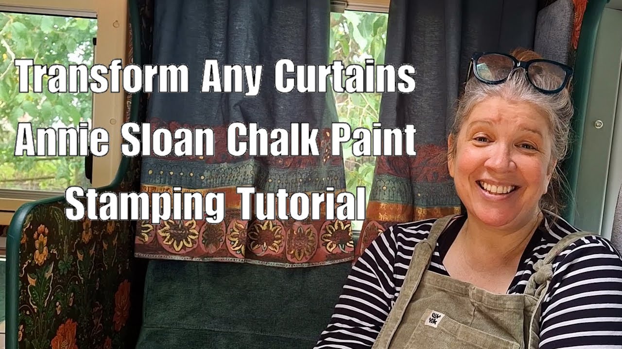 Transform Any Curtains | Annie Sloan Chalk Paint Stamping Tutorial
