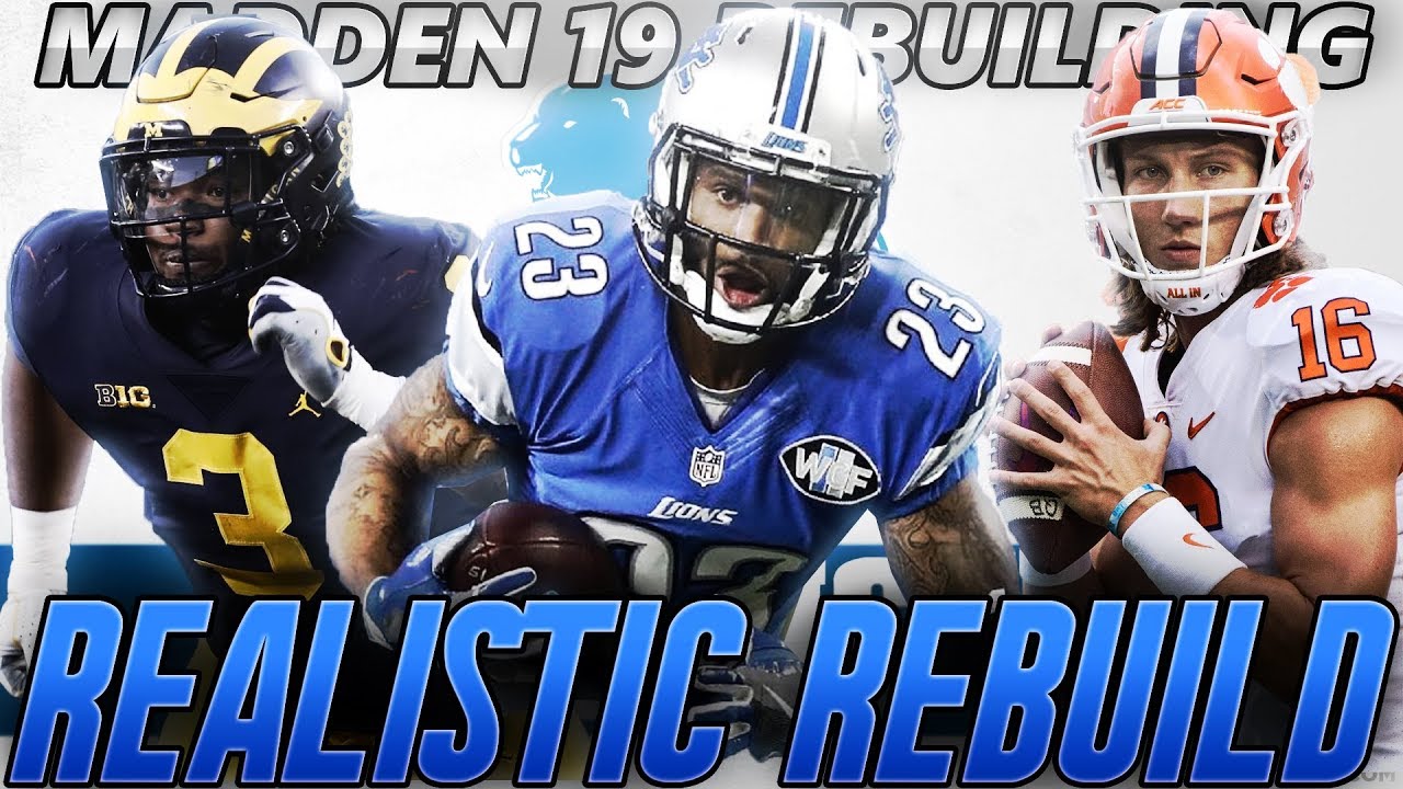 Madden 19 Franchise | Detroit Lions Realistic Rebuild | Rashan Gary to the Lions!