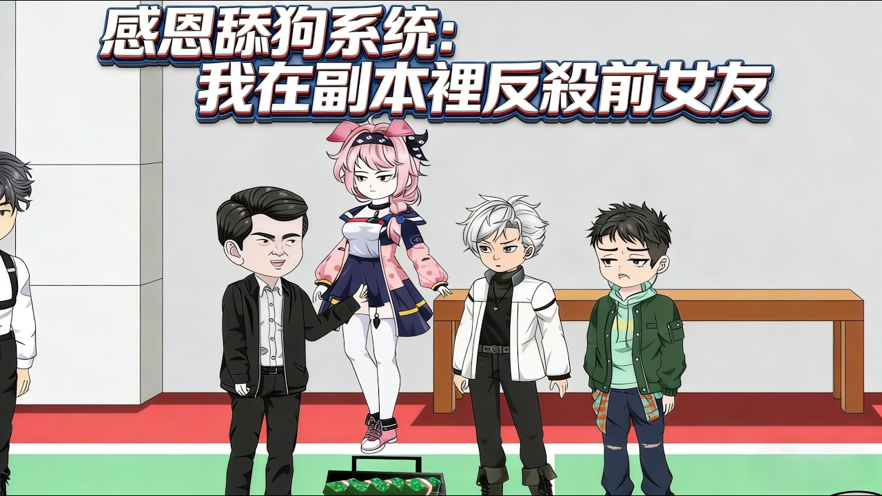 【沙雕漫 | 感恩舔狗系統：我在副本裡反殺前女友】他趕去給女友慶生，卻看見好兄弟正摟著她親！還沒開口，眼前一黑——三人被吸入詭異遊戲。系統音響起：檢測到宿主被綠，激活感恩舔狗系統，獎勵萬點魅力值！