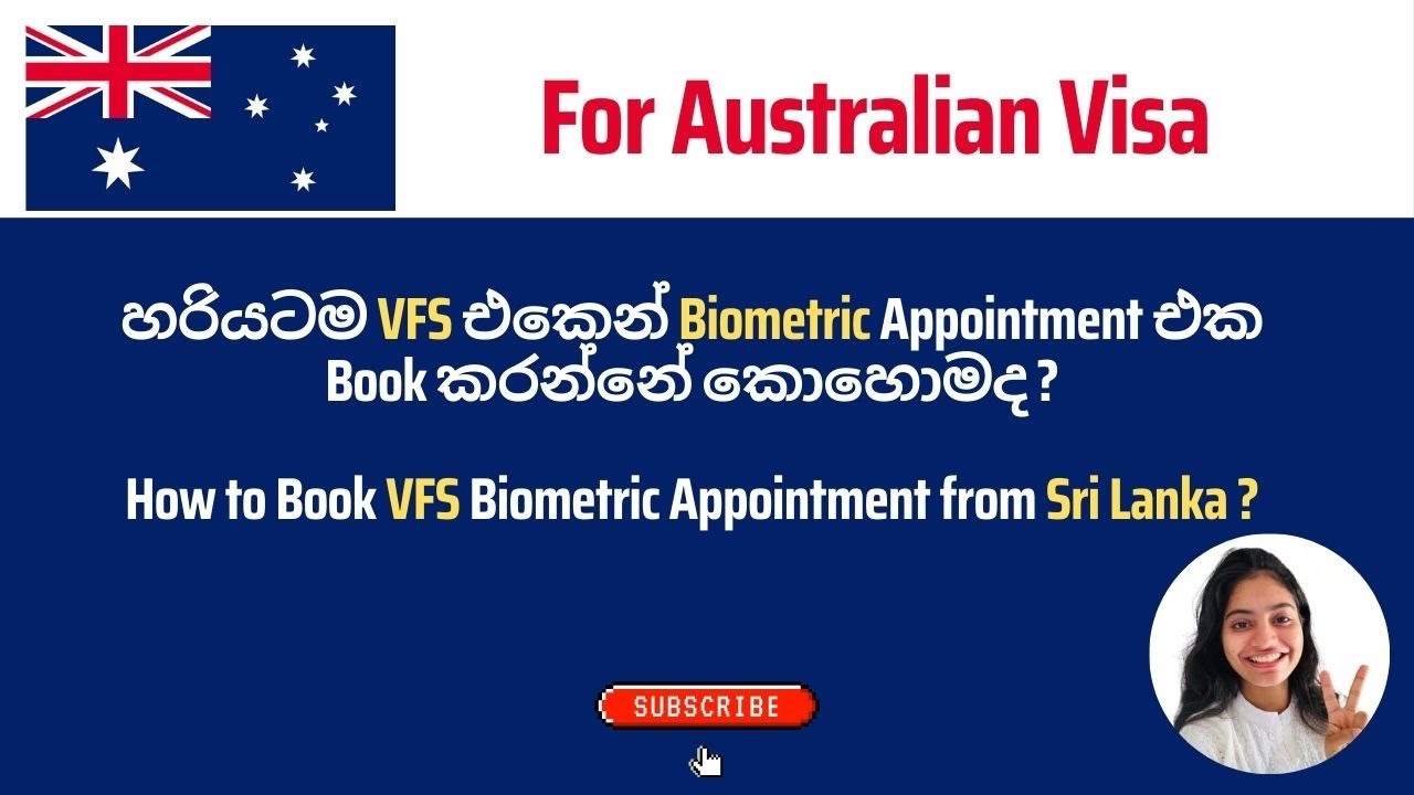 How to Book Biometrics Appointment for Australian Visa / VFS Appointment දාන්නේ කොහොමද?  - Sinhala