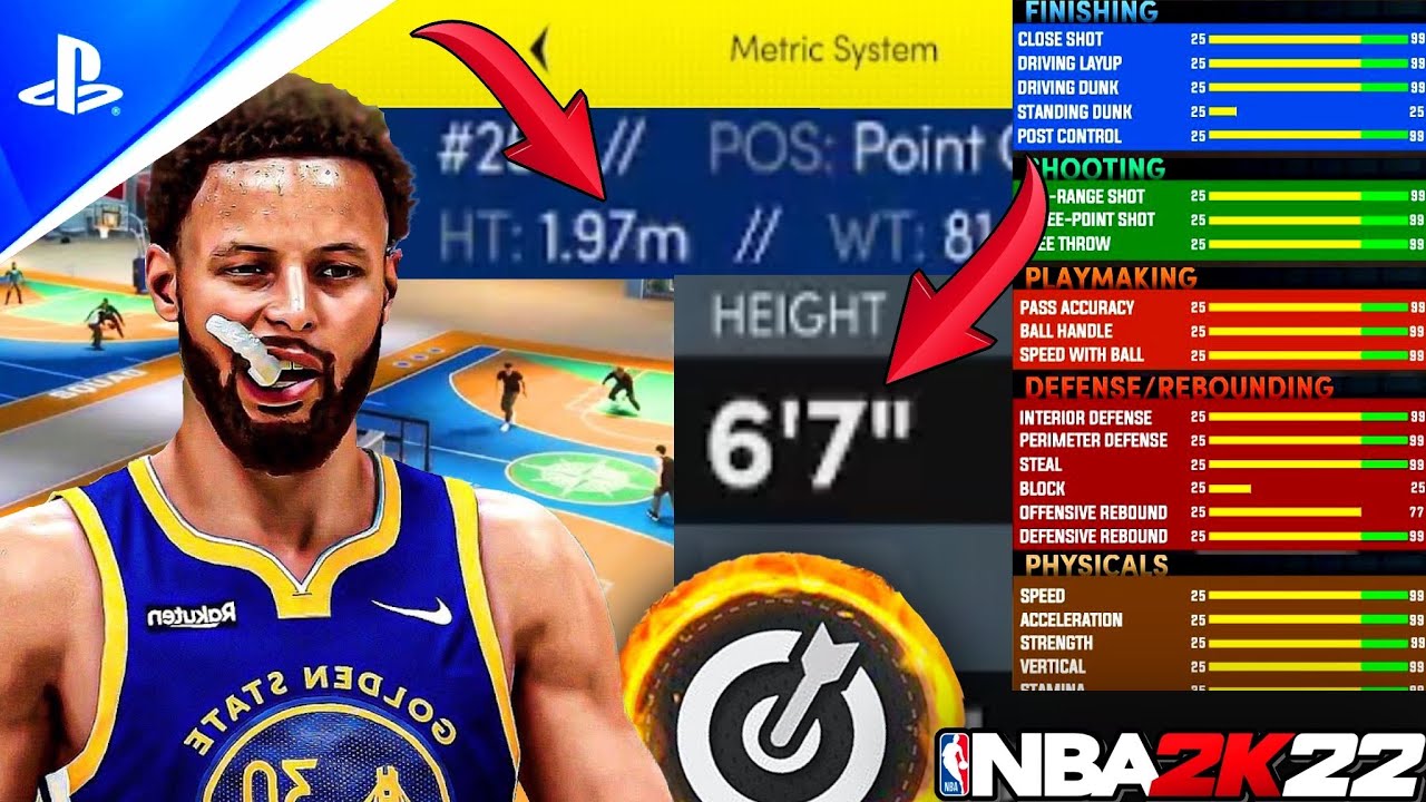 NBA 2K22  HOW TO CHANGE YOUR PLAYERS HEIGHT !! HIDEEN FEATURE !! HOW TO UNLOCK CONTACT DUNKS & MORE