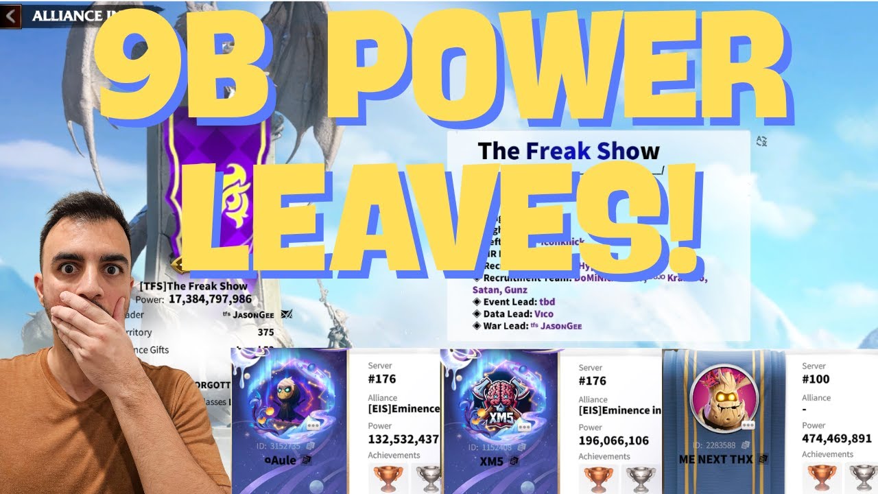 9B Power LEAVES TFS & Players DID NOT Participate in KvK! | Call of Dragons