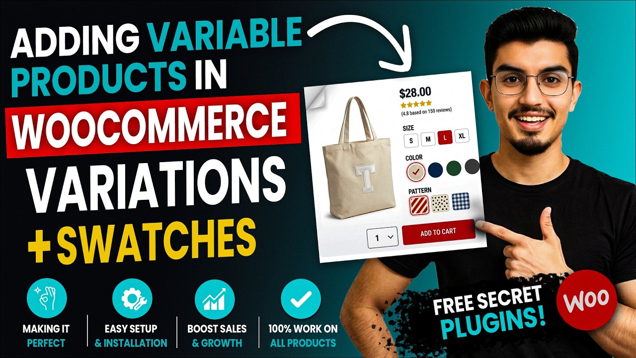 How to Create Variable Products in WooCommerce with Swatches & Elementor | Urdu/Hindi 2026