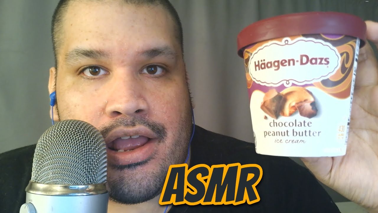 Asmr This Ice Cream Defeated me (Chocolate Peanut Butter Haagen Dazs)