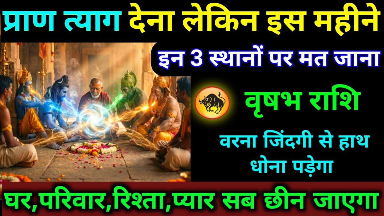 वृषभ राशि प्राण त्याग देना लेकिन 3 जगहों पर मत जाना वरना जिंदगी नर्क बन जाएगी। Vrishabh Rashifal 