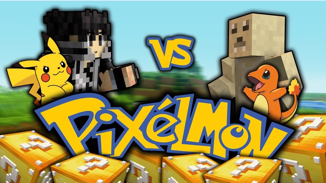 POJEDYNKI NA LOSOWE POKEMONY! - PIXELMON LUCKY BLOCK #1 /w Diabeuu