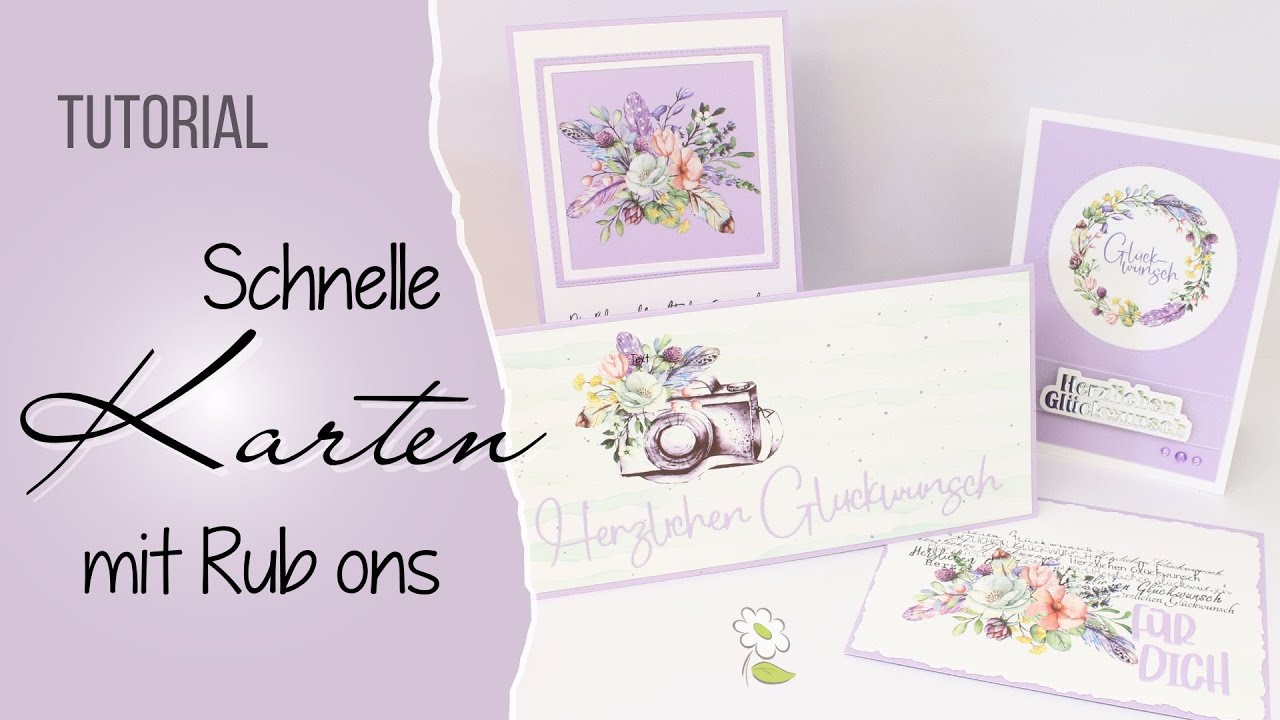 Schnelle Karten mit Rub ons | Tutorial | ... und Fehler, die man nicht machen sollte