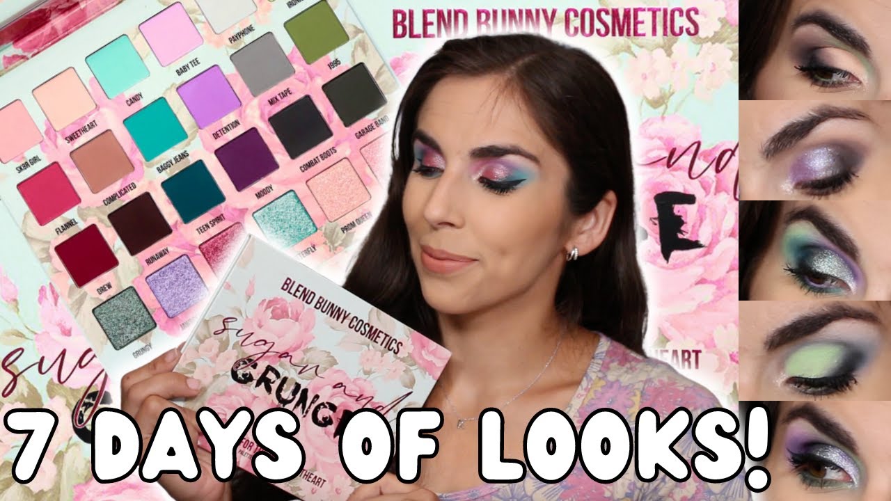 7 DAYS OF BLEND BUNNY COSMETICS | Blend Bunny Cosmetics Sugar & Grunge Palette Review