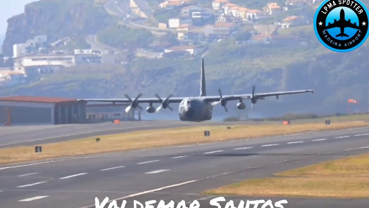 2 OUTSTANDING LOW PASS C130 PORTUGUESE AIR FORCE at Madeira Airport ✈️