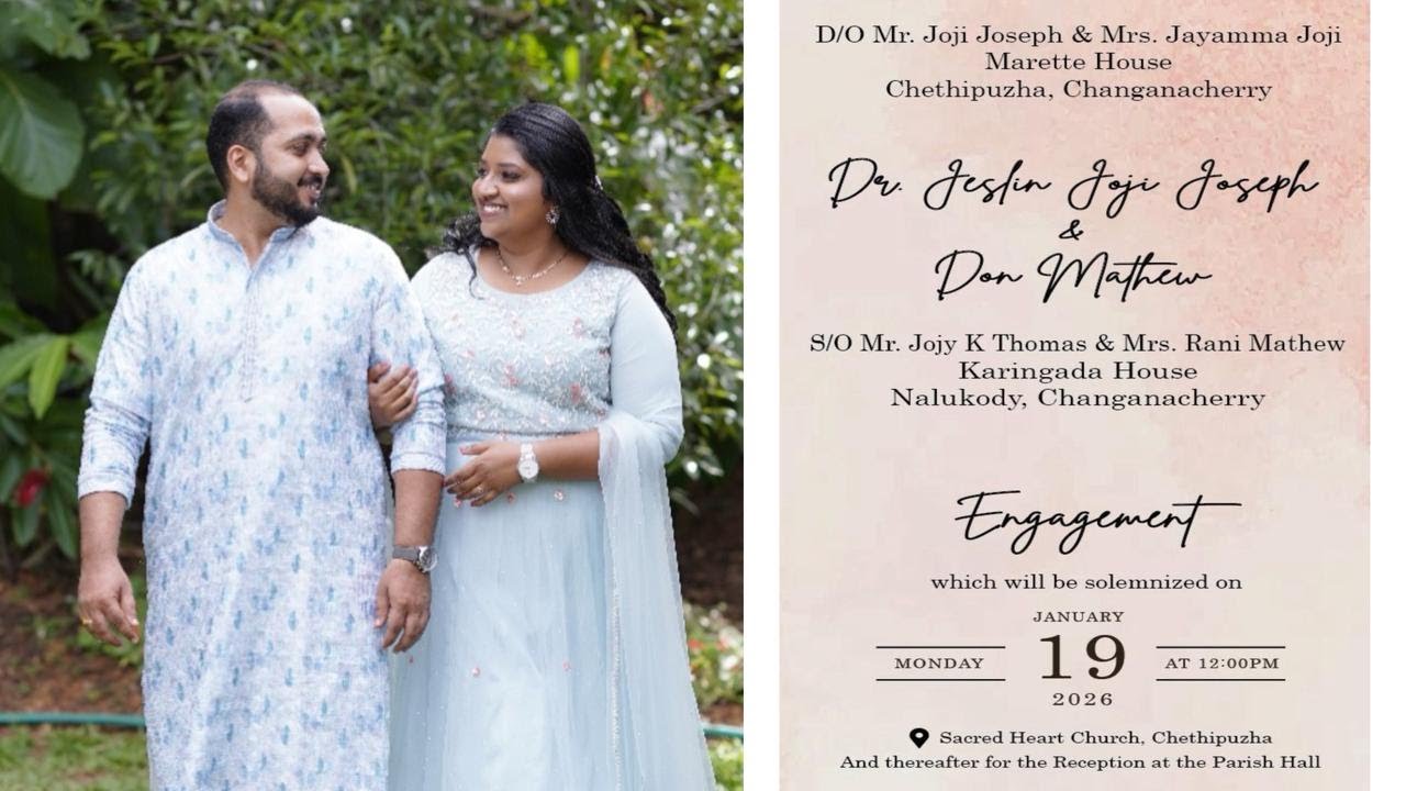 ENGAGEMENT CEREMONY || DR.JESLIN & DON