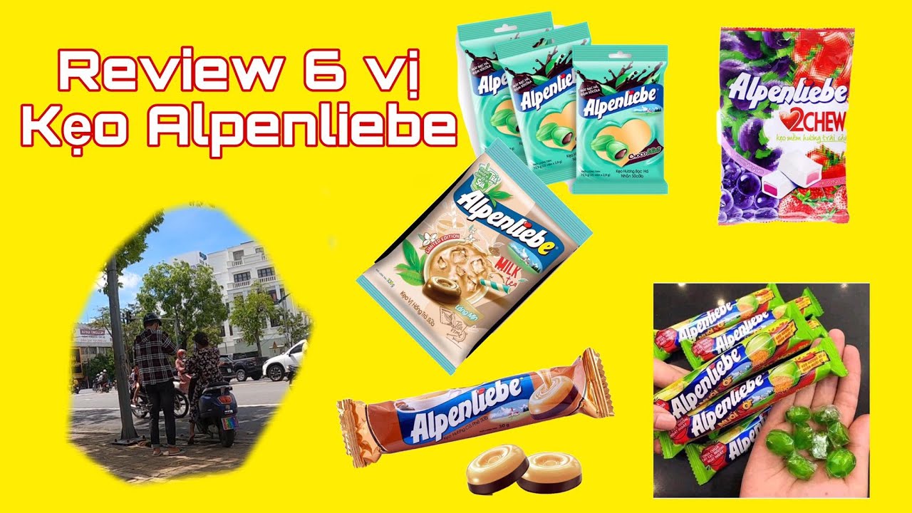 Review ăn thử Mix 6 vị Kẹo Alpenliebe Hồng Trà Sữa , Muối ớt siêu hot | T2K Vlogs #7