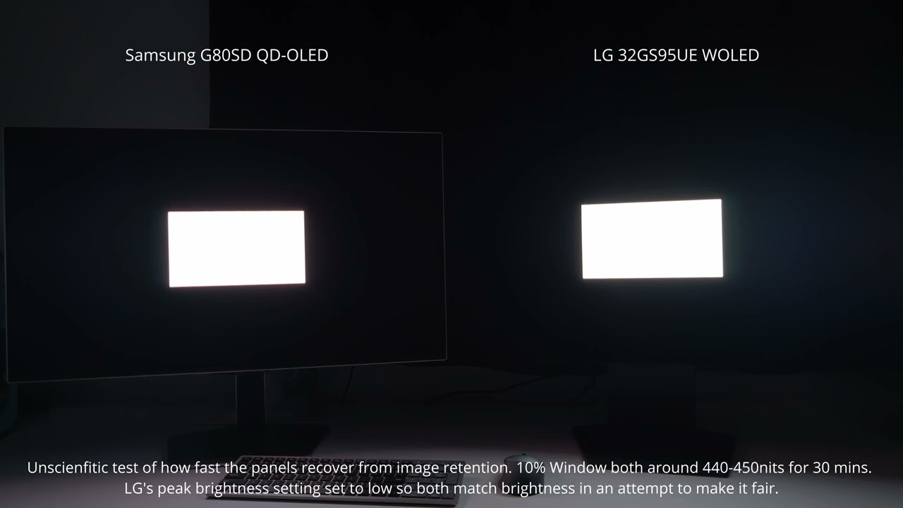 QD-OLED vs WOLED VRR Flicker & Image Retention Comparison