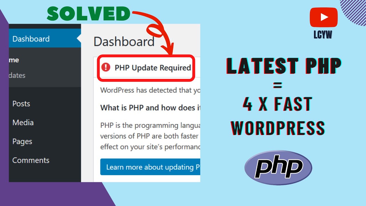 php update required wordpress ( upgrade php version )