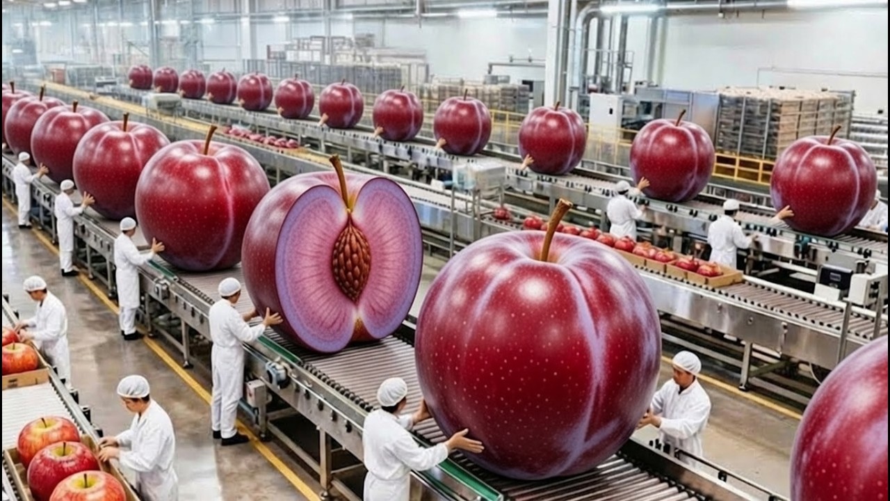 Plum Processing in a Factory | Complete Production Process