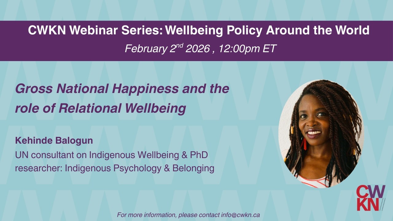 CWKN Webinar: Wellbeing Policy in Bhutan