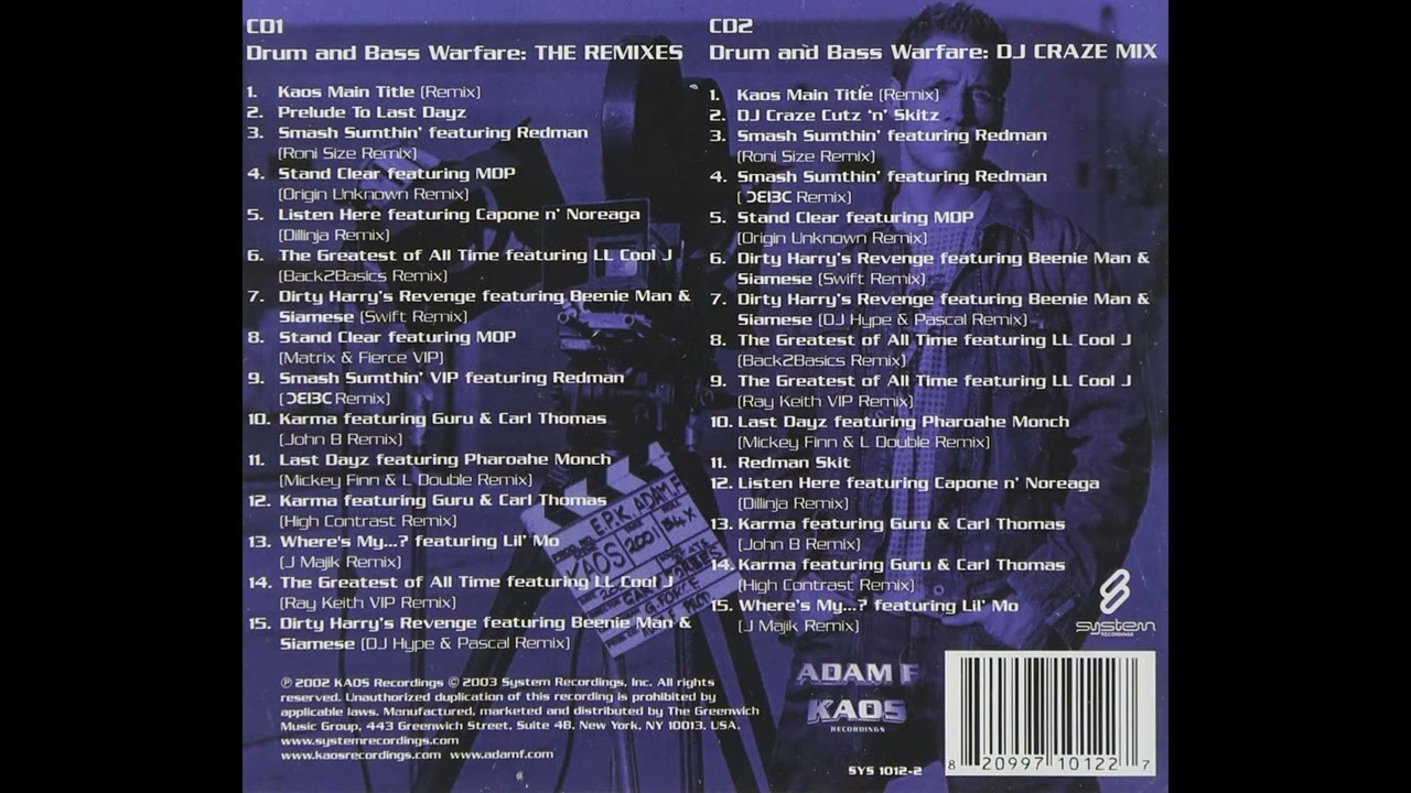 Adam F Drum'n Bass Warfare   Kaos   Cd 2   Dj Craze Mix