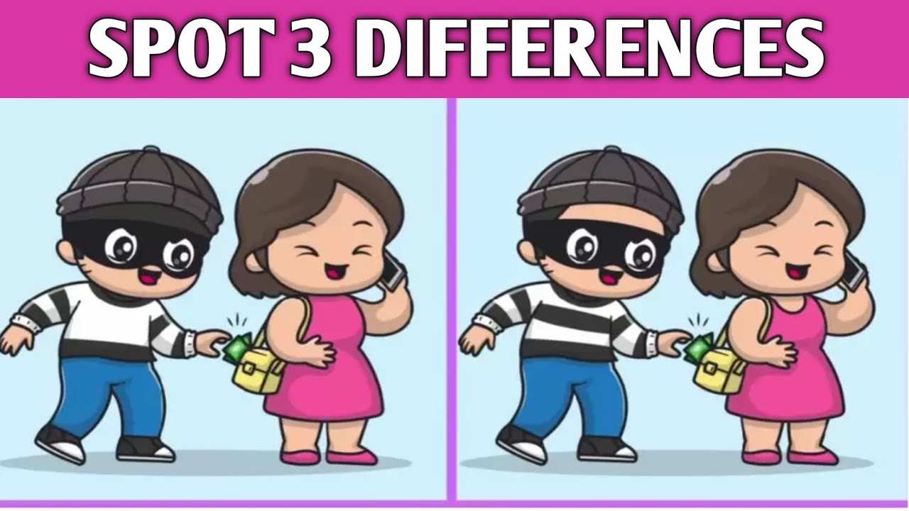 Spot 3 Differences in 20 Seconds | Spot 3 Difference Between two Images | Riddle Hunt