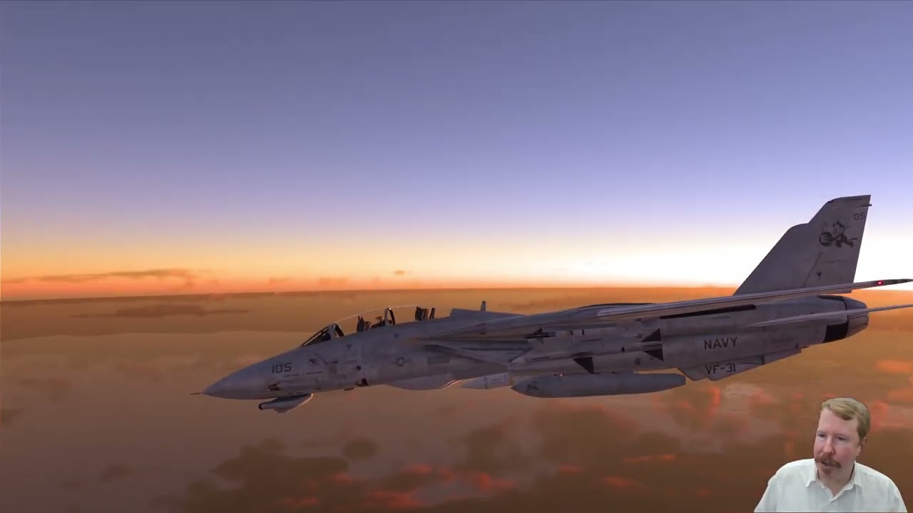 The new F-14 In X-Plane 12 alpha shown off by Austin