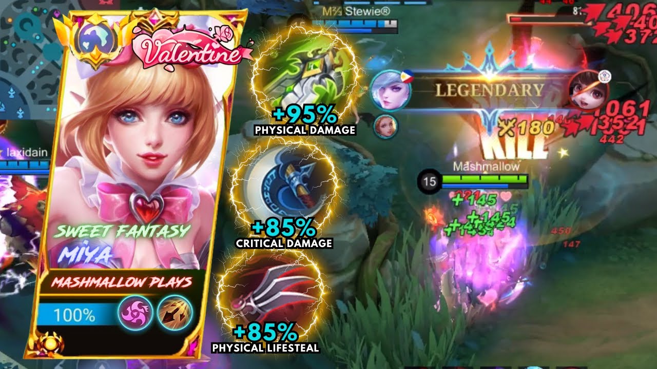 MIYA FULL DAMAGE BUILD INSANE ONE SHOT (MUST TRY) │ BUILD TOP 1 GLOBAL MIYA ~ MLBB