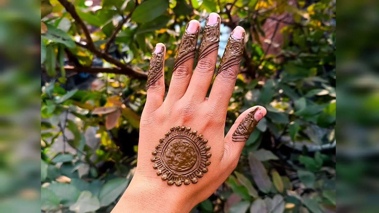 Simple  गोल  mehandi design #viralvideo #logvideo 