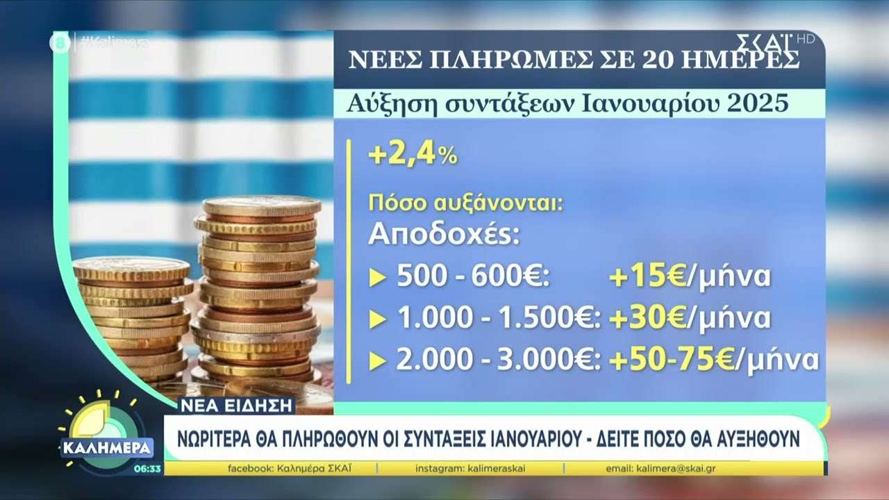 Όλες οι ειδήσεις για τις συντάξεις Ιανουαρίου, Δώρο Χριστουγέννων, και το επίδομα θέρμανσης