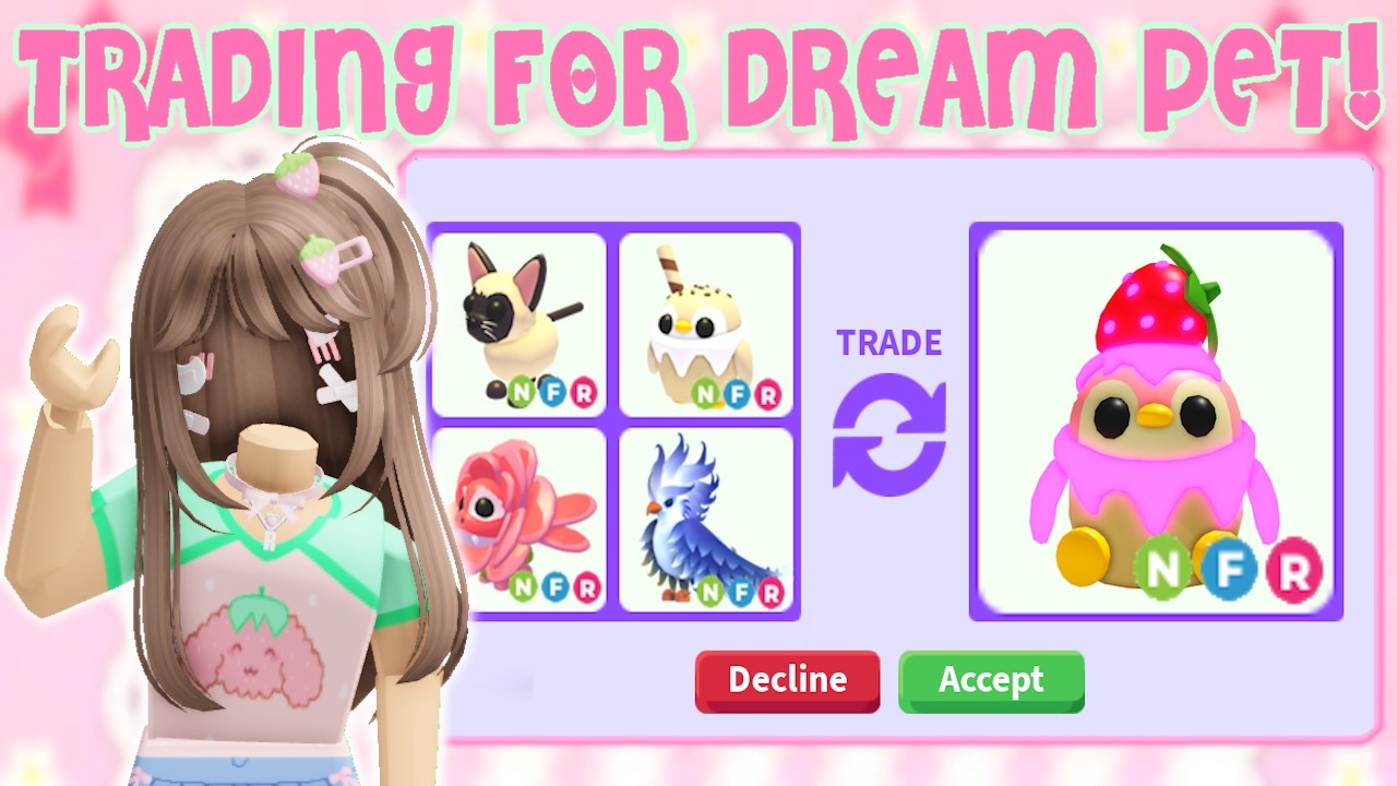 Trading for My DREAM Pet! Neon Strawberry Penguin! | Adopt Me Roblox Successful Trades | Riivv3r