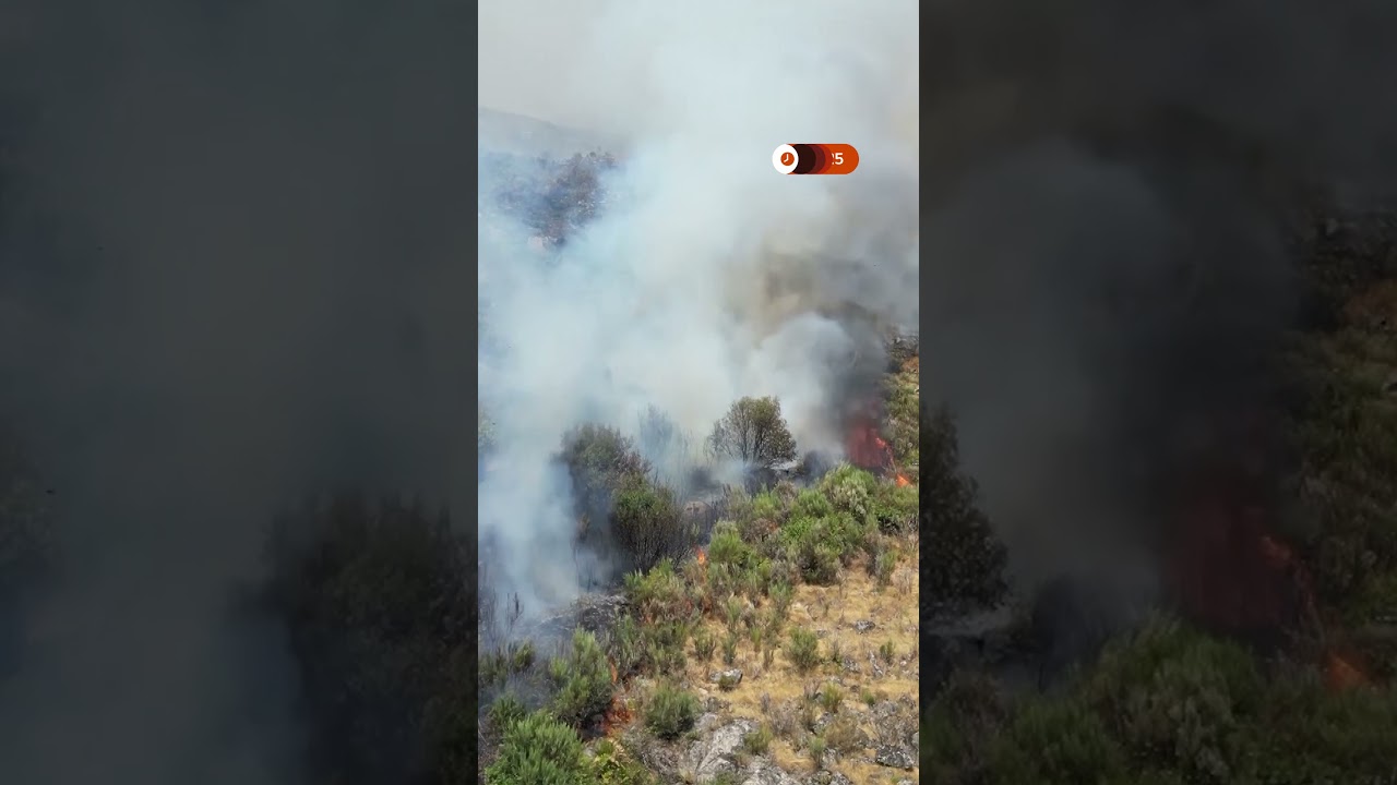 Drone captures raging Portugal wildfires