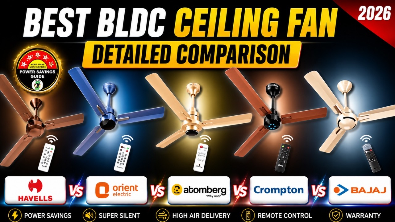 [NEW] Best BLDC Ceiling Fan in India 2026 | Atomberg vs Havells vs Crompton vs Orient Comparison