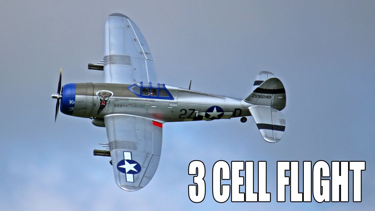 The RC Geek's E-Flite 1.2m P-47 Razorback 3-Cell Flight at Wingmasters SD