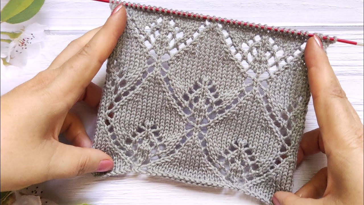 Lace Stitch Knit Pattern | Ajourmuster stricken | Punto Traforato ai ferri | Point Ajouré au Tricot