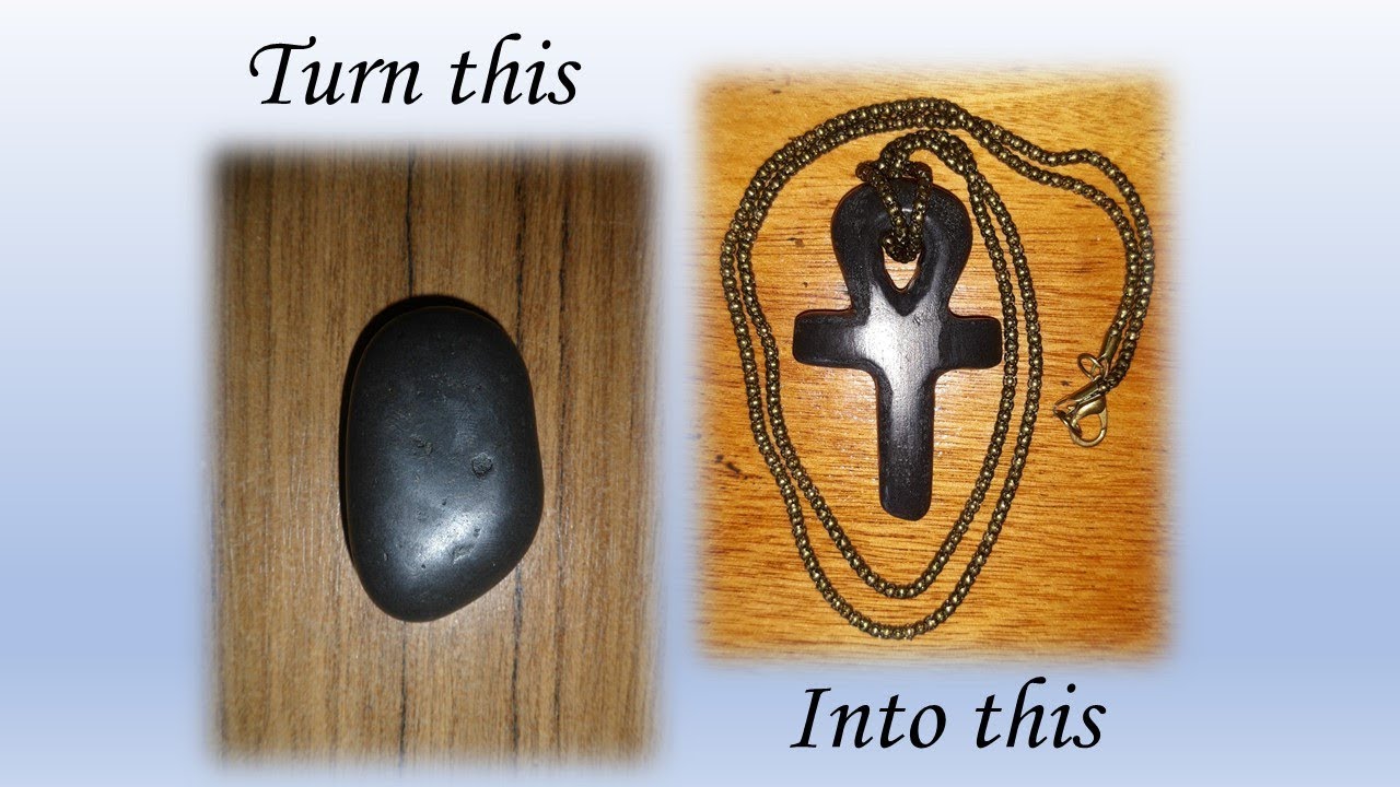 Carving a Ankh Necklace from a Riverstone!!!