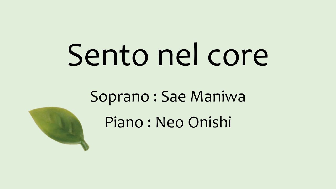 Sento nel core (中声用 f-moll)【歌唱と伴奏】