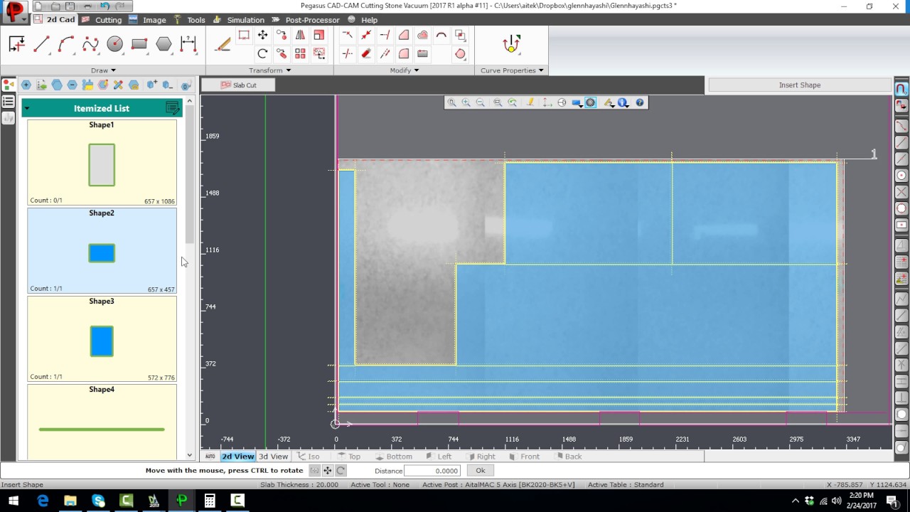Học đặt lệnh cắt đá với phần mềm Pegasus CAD CAM 1