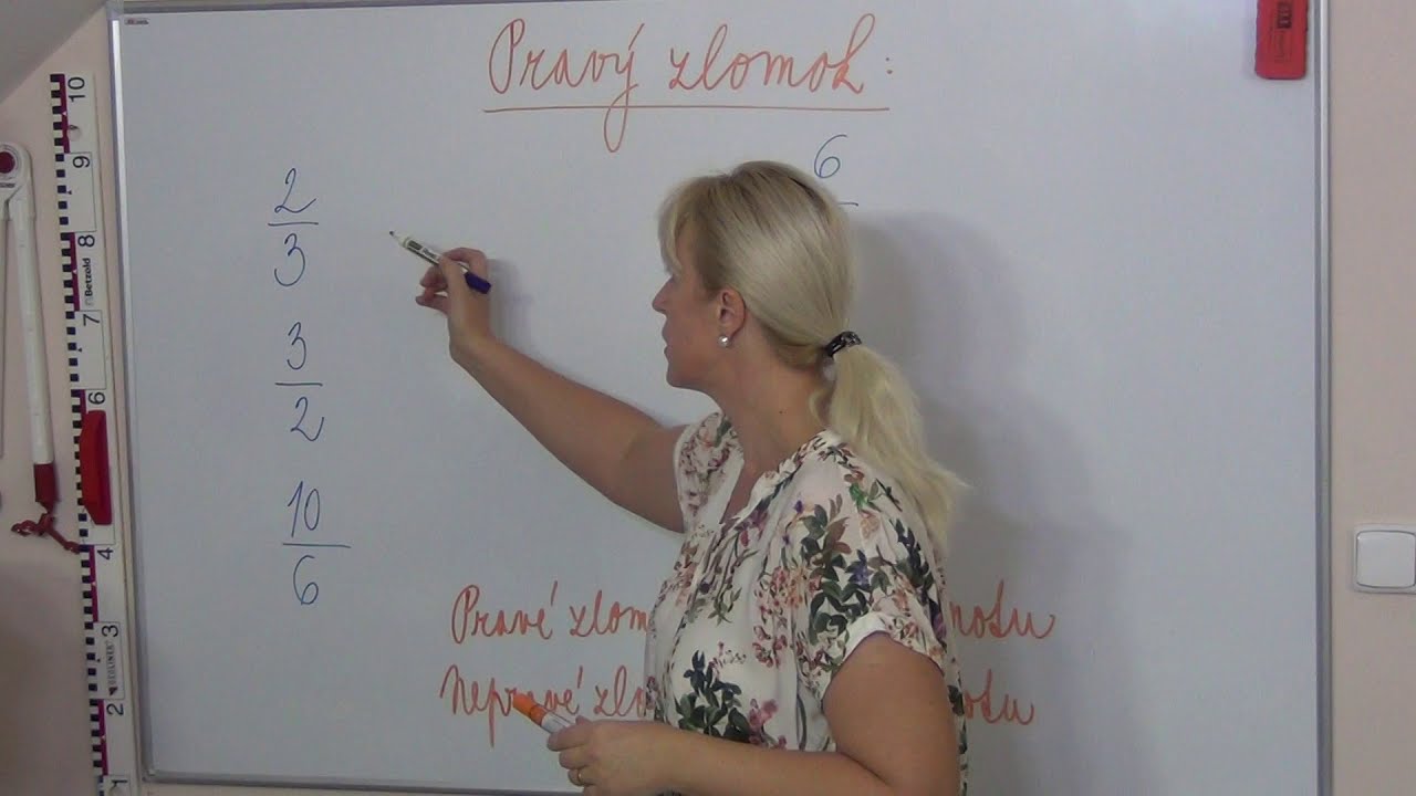 Matematika - pravý zlomok a nepravý zlomok.