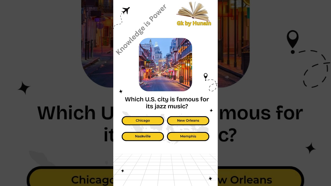 US city famous for Jazz music Gk by Hunain 