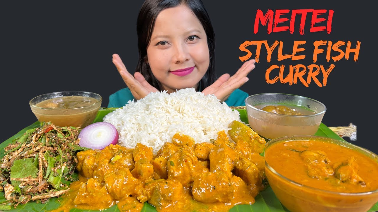 HOW TO COOK MEITEI STYLE FISH CURRY 🔥🔥STRIPED SNAKEHEAD FISH WITH COLOCASIA CURRY|| FRUIT DESSERT