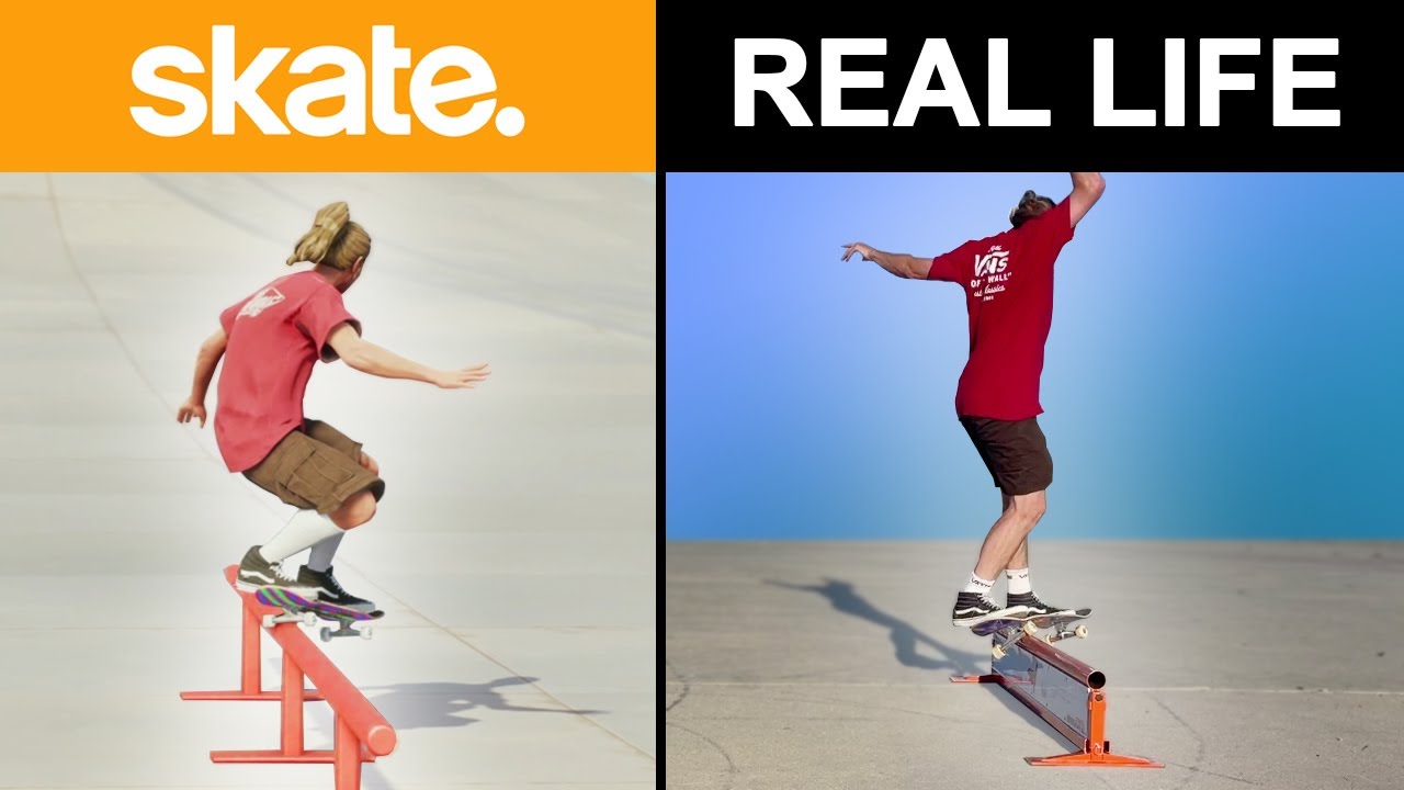 Воссоздаем каждый трюк Skate 4 GRIND в реальной жизни!