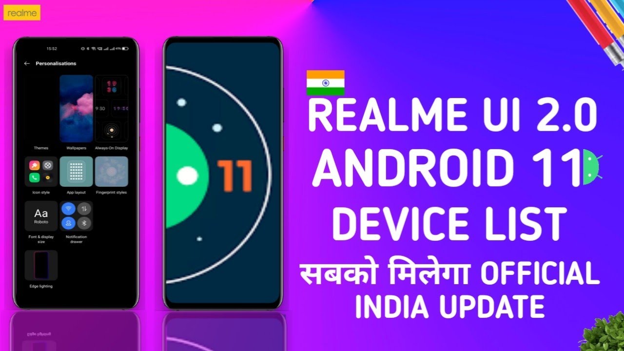 REALME UI 2.0 WITH ANDROID 11 SUPPORTED DEVICES LIST | REALME UI 2.0 UPDATE REALME UI 2.0 ANDROID 11