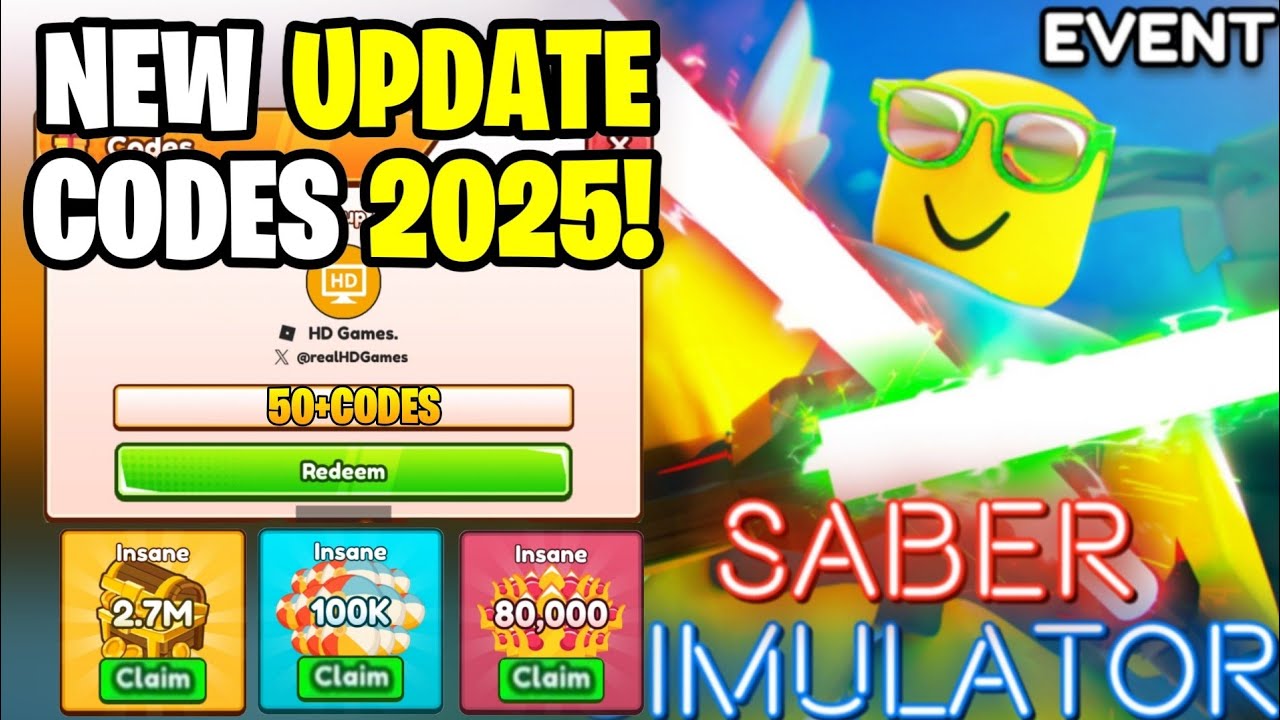 *NEW* ALL WORKING CODES FOR SABER SIMULATOR IN 2025! ROBLOX SABER SIMULATOR CODES