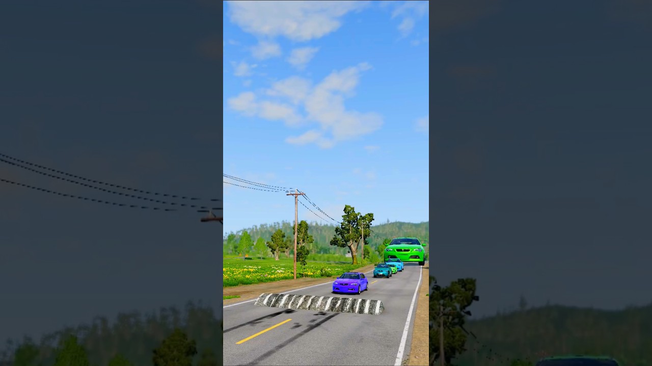Small To Giant Cars vs Speed Bump - #104