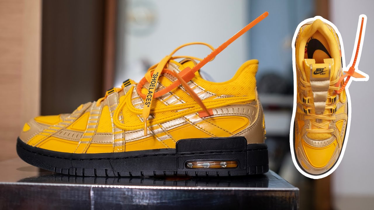 Win Raffle Nike x Off-White Rubber Dunk University Gold from Off-White [ Unbox and Close up ]