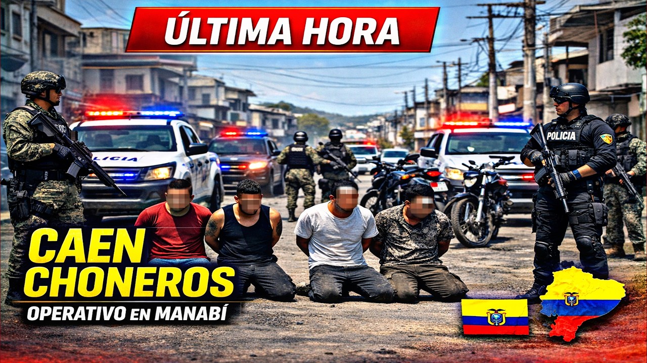 🚨 ÚLTIMA HORA: Caen 4 presuntos Choneros en Manabí tras operativo en Chone
