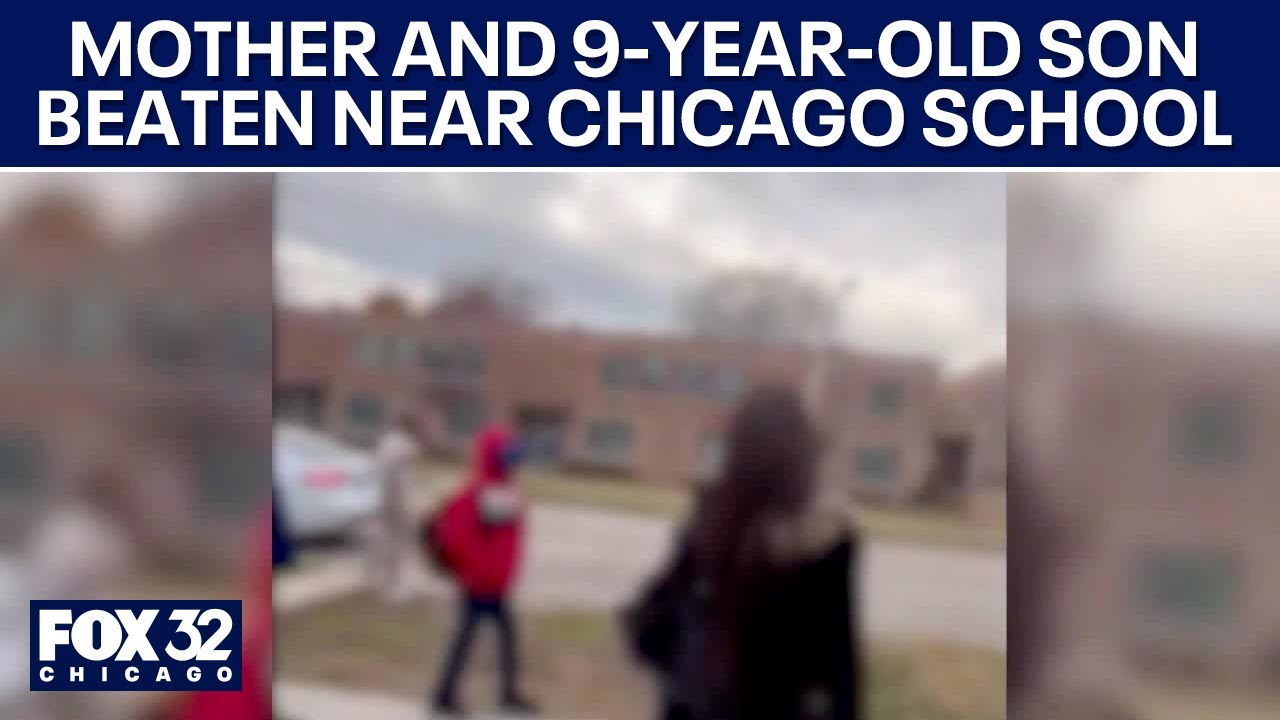 Mother and 9-year-old son beaten near Chicago school, community demands justice