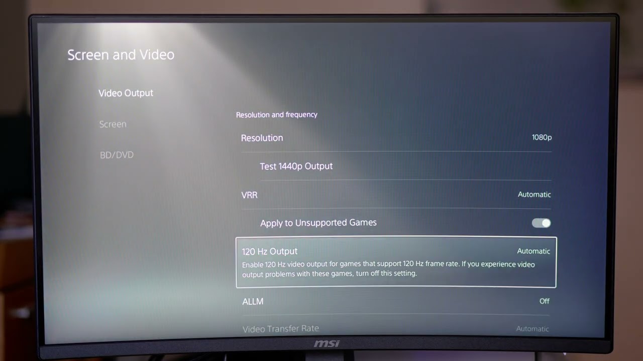 MSI MAG 274CXF 280Hz 1080p 27" Curved Gaming Monitor PS5 Console Mode VRR + 120Hz Test (Working!)